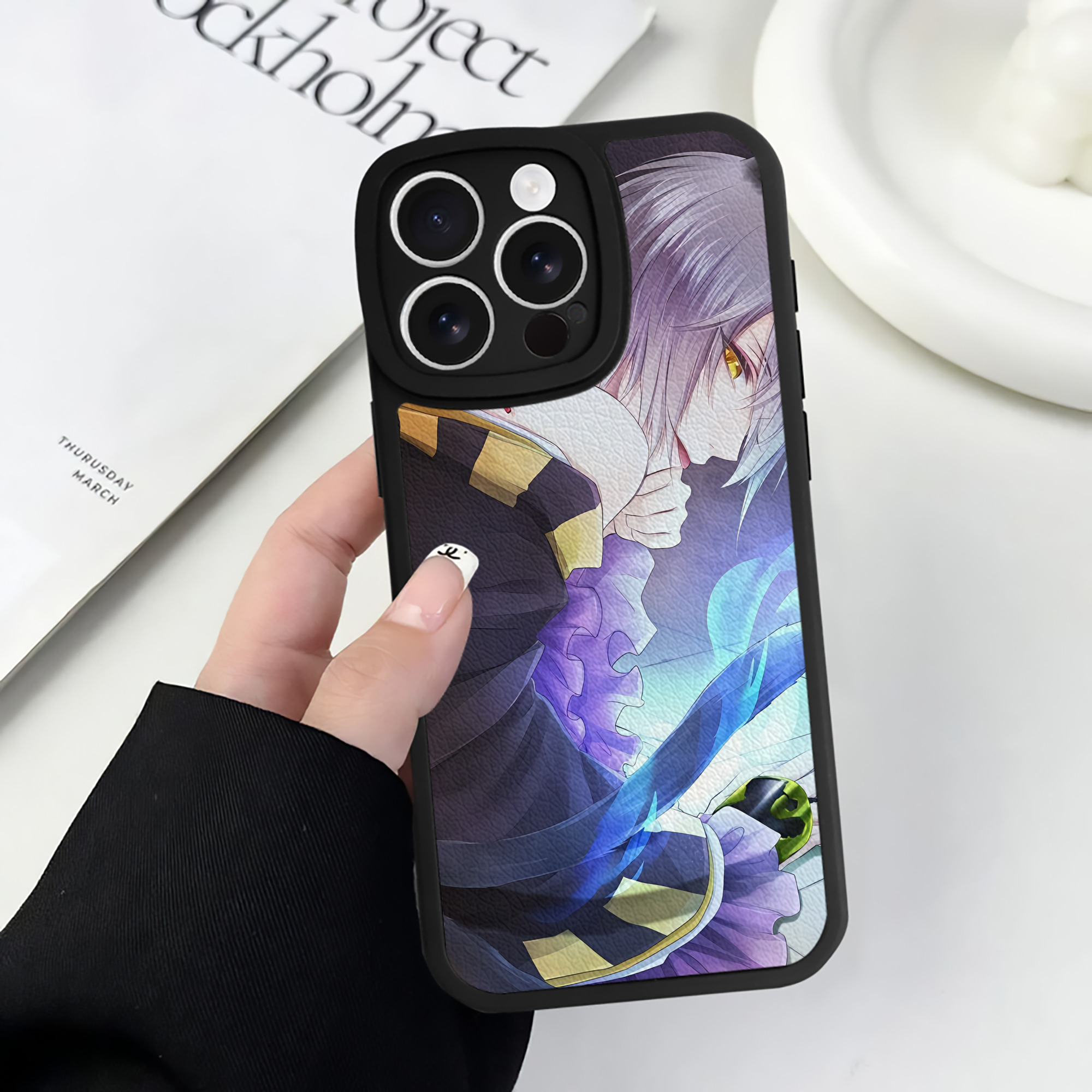（画像用） 刀剣乱舞 Touken Ranbu 【iPhone 16シリーズ対応】シリコンスマホケース（レザー調） 材質：シリコン